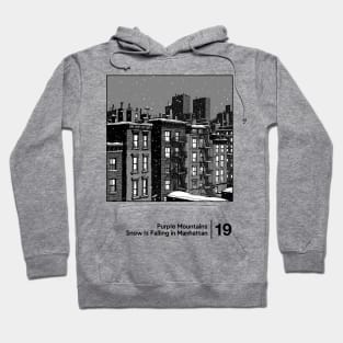 Snow Is Falling in Manhattan - Minimalist Illustration Artwork Hoodie